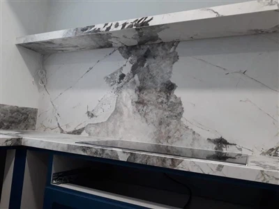 Marble Backsplash Ystafell Ymolchi yn Singapore